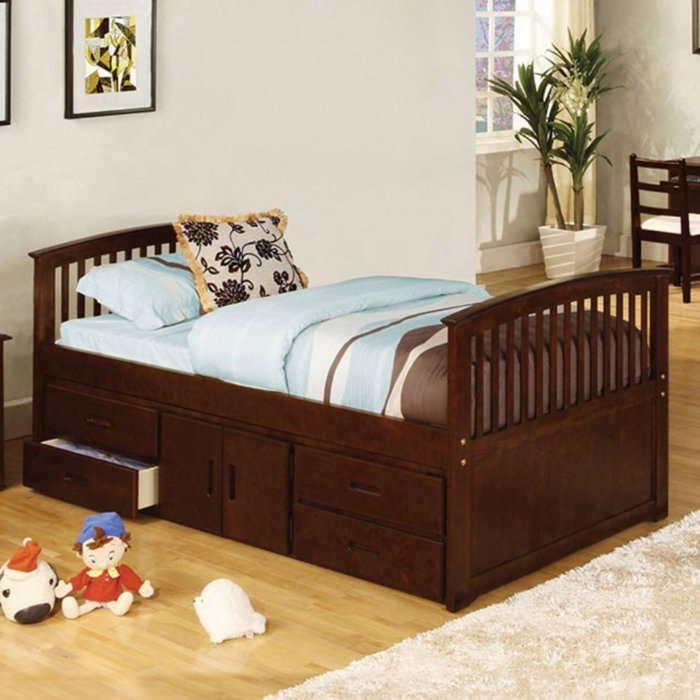 Harriet Bee Yate Solid Wood Slat Storage Bed Wayfair